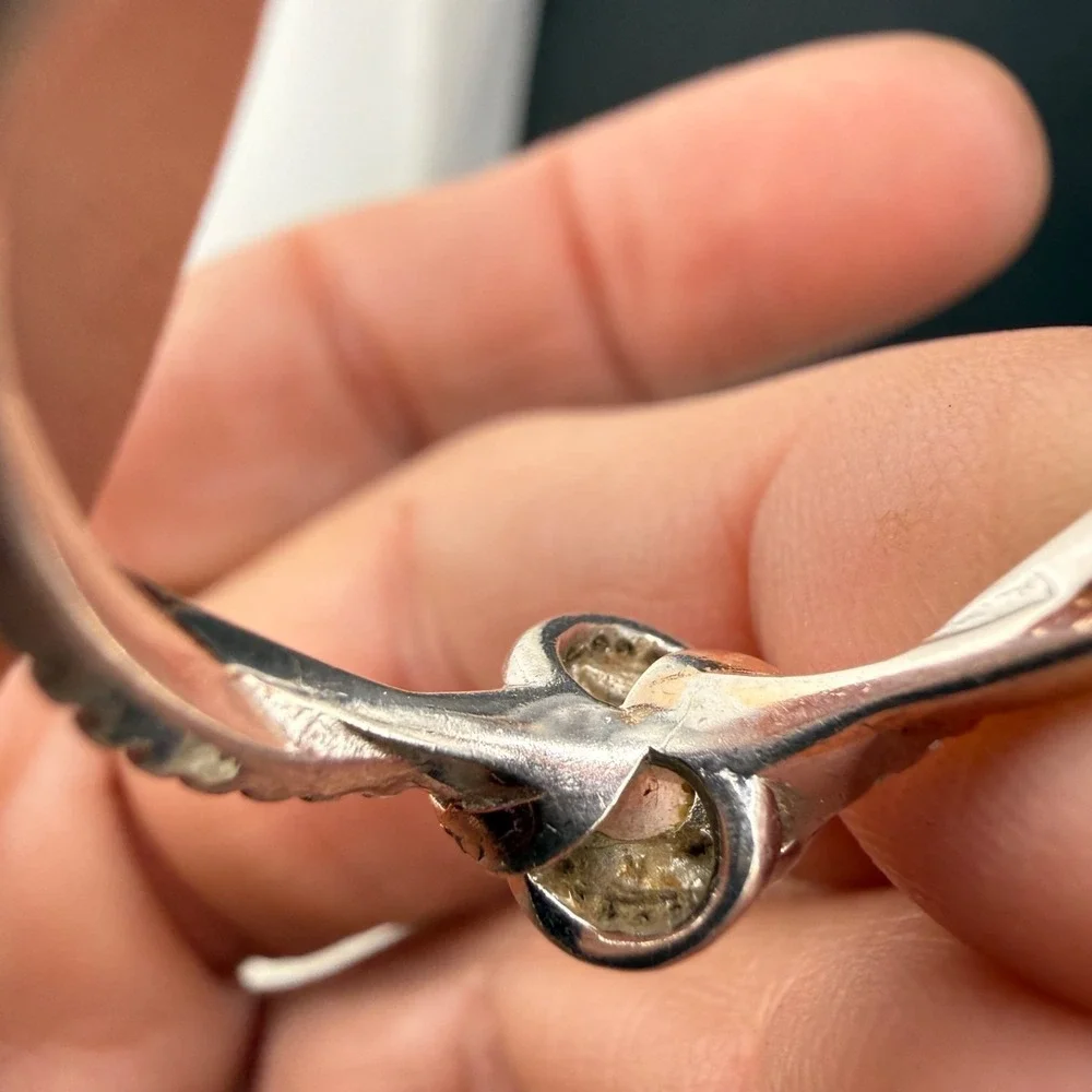 Vintage Sterling Silver Ring Cocktail Signed IBB Size 8.75